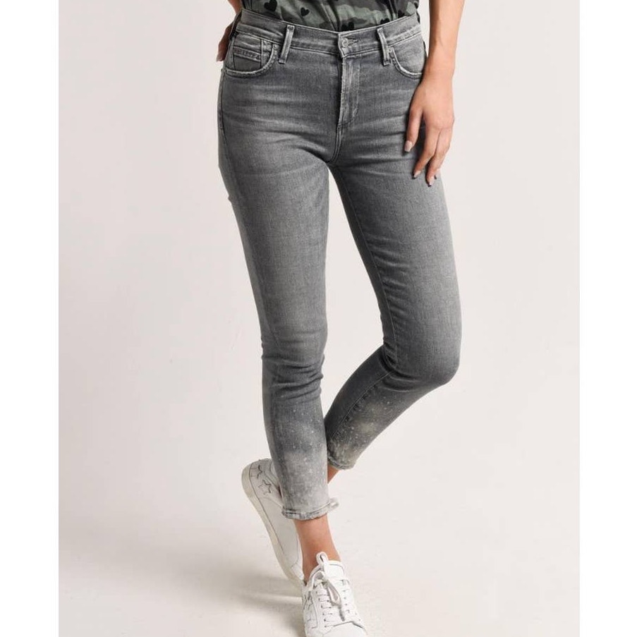 New Citizens of Humanity Rocket Salt Stone High Rise Cropped Skinny Jeans 27