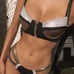 NWT Beach Bunny 2PC ENDLESS SUMMER Black/ Rose/ Gold M