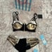 NWT Beach Bunny 2PC ENDLESS SUMMER Black/ Rose/ Gold M