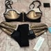 NWT Beach Bunny 2PC ENDLESS SUMMER Black/ Rose/ Gold M