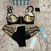 NWT Beach Bunny 2PC ENDLESS SUMMER Black/ Rose/ Gold M