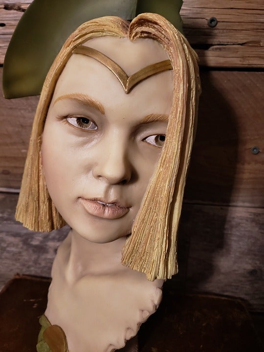 Spring Elf/Fairy Bust Sculpture by Michael Talbot Flambro USA 4 Seasons
