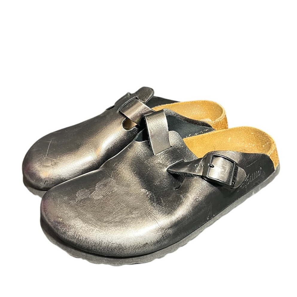 Birkenstock Papillio Womens Boston Clog Slip On Shoes Metallic Size 39 US 8