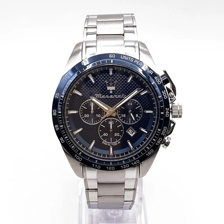 Maserati Traguardo 45mm Stainless Steel Blue Dial Quartz Mens Watch R8873612043