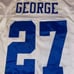 Authentic El Salvador Dallas Cowboys Eddie George Jersey White Clean Mens 48 Nfl