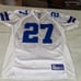 Authentic El Salvador Dallas Cowboys Eddie George Jersey White Clean Mens 48 Nfl