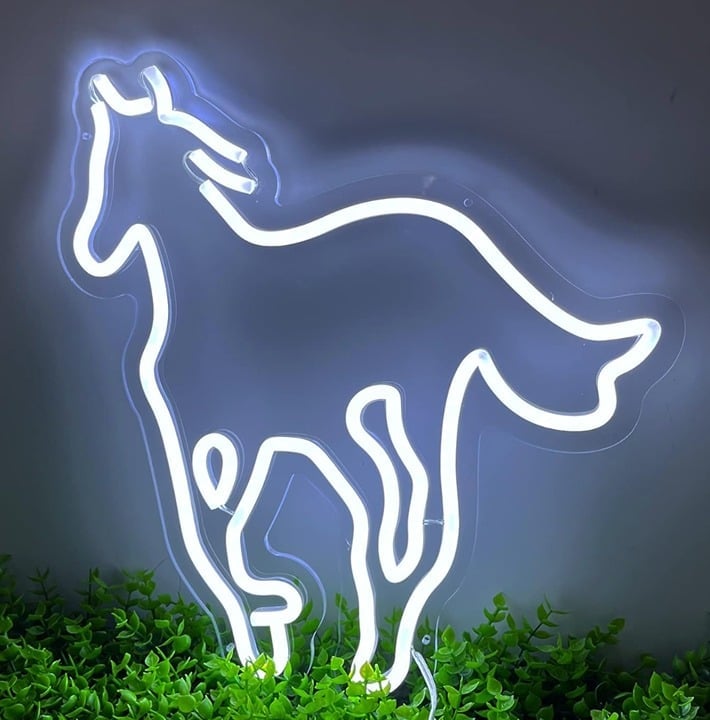 Lovely Bright White Running Horse LED Night Light Room Wall Decor