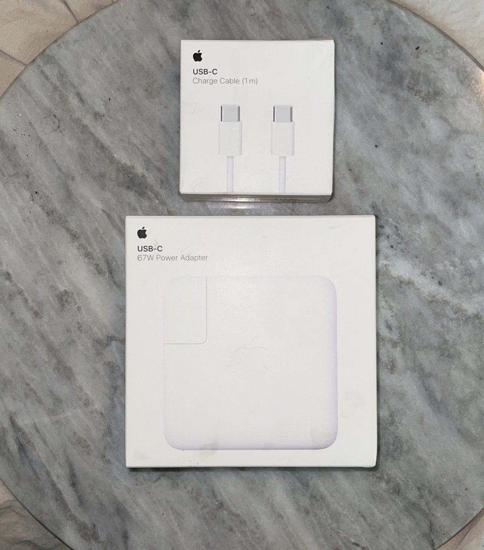 Apple USB-C 67W Power Adapter and Charger Cable Combo