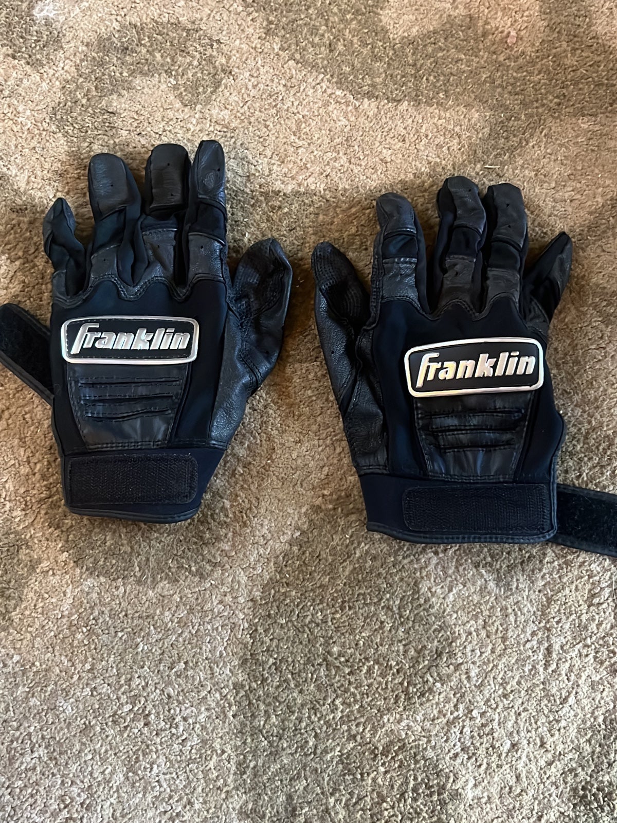 Franklin Black Batters Gloves