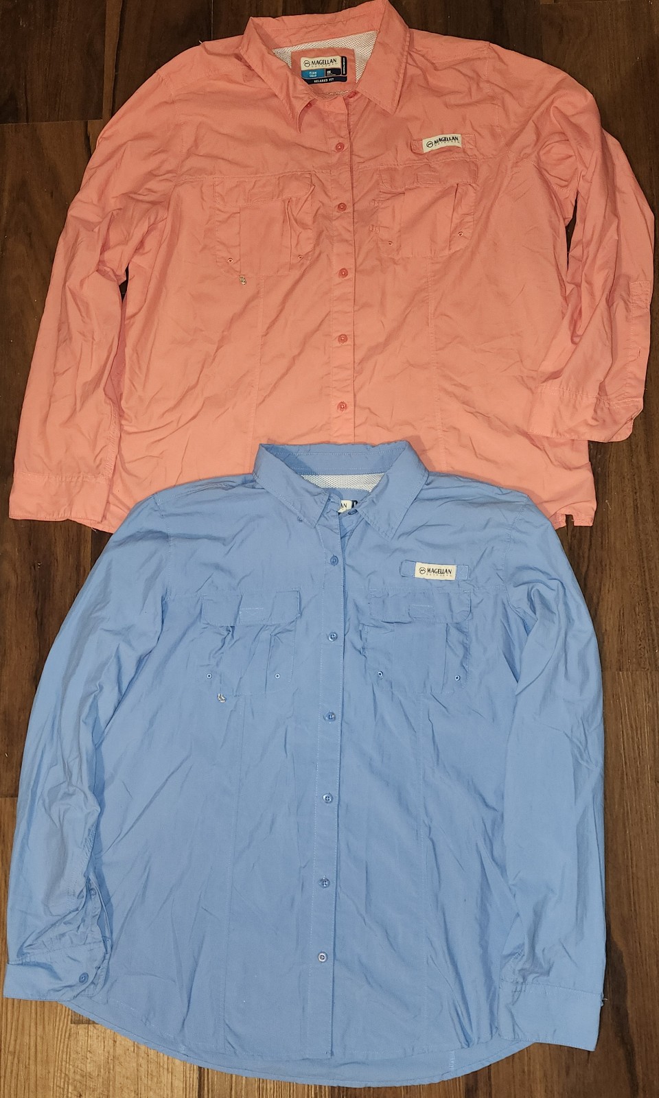 Lot of 2 NWOT Magellan Outdoors Mens 2XL Laguna Madre Relaxed Fit Fishing Shirts