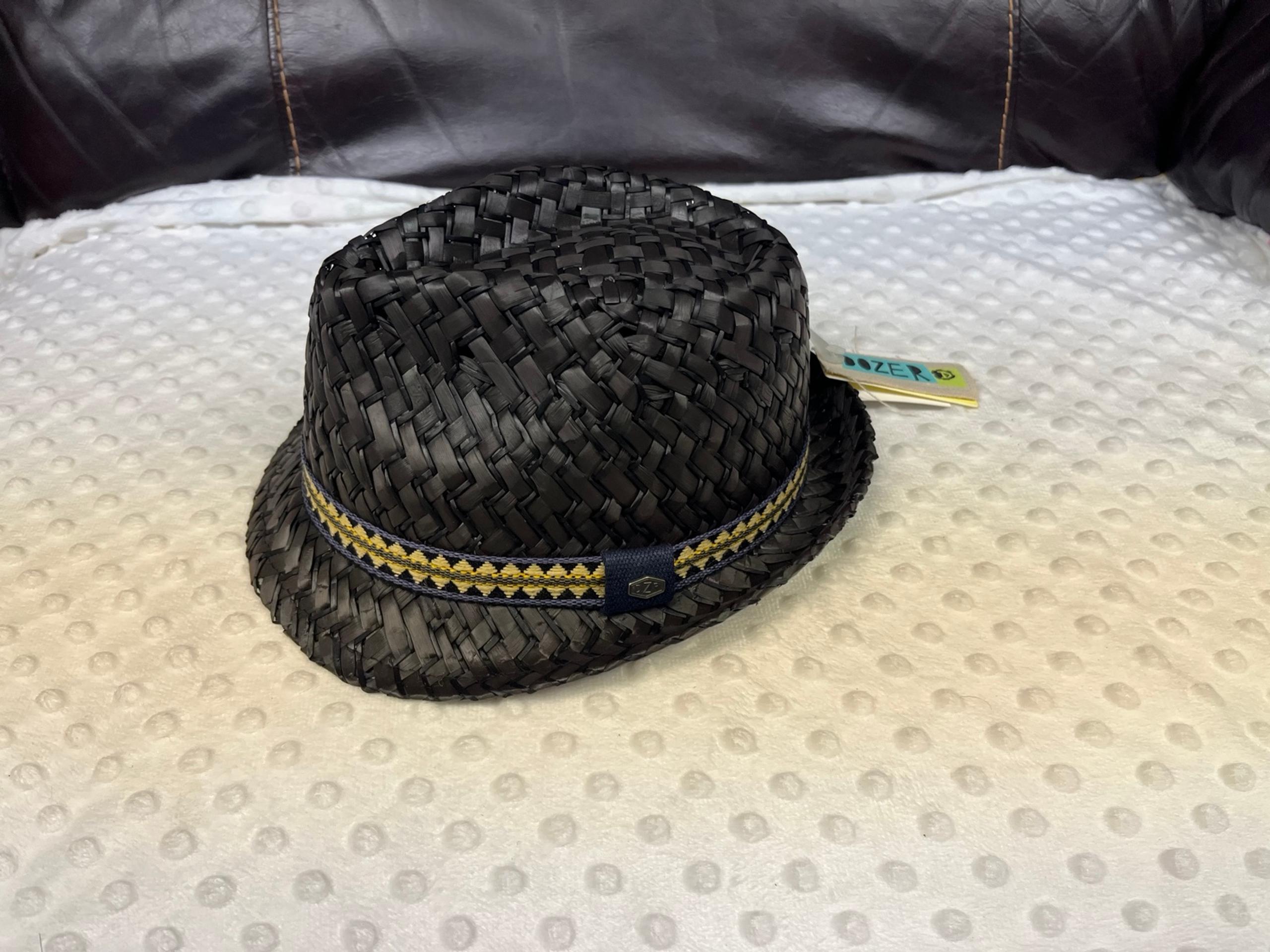 Dozer Boy’s Black Straw Fedora Hat