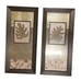 Set of 2 Wall Hanging Home Decor/Print with Leaves- Wooden Frame- Item #8617