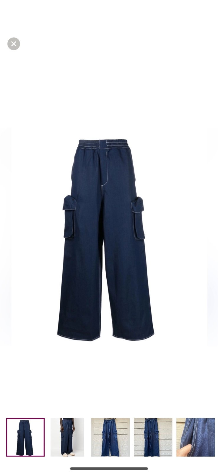 Sunnei cargo-pocket wide-leg jeans