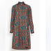 ANN MASHBURN Western Volume Dress In Rust
