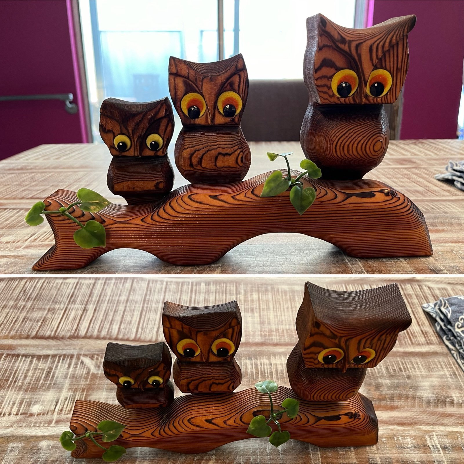 Vintage Witco or Witco Style Tiki Owls Decor