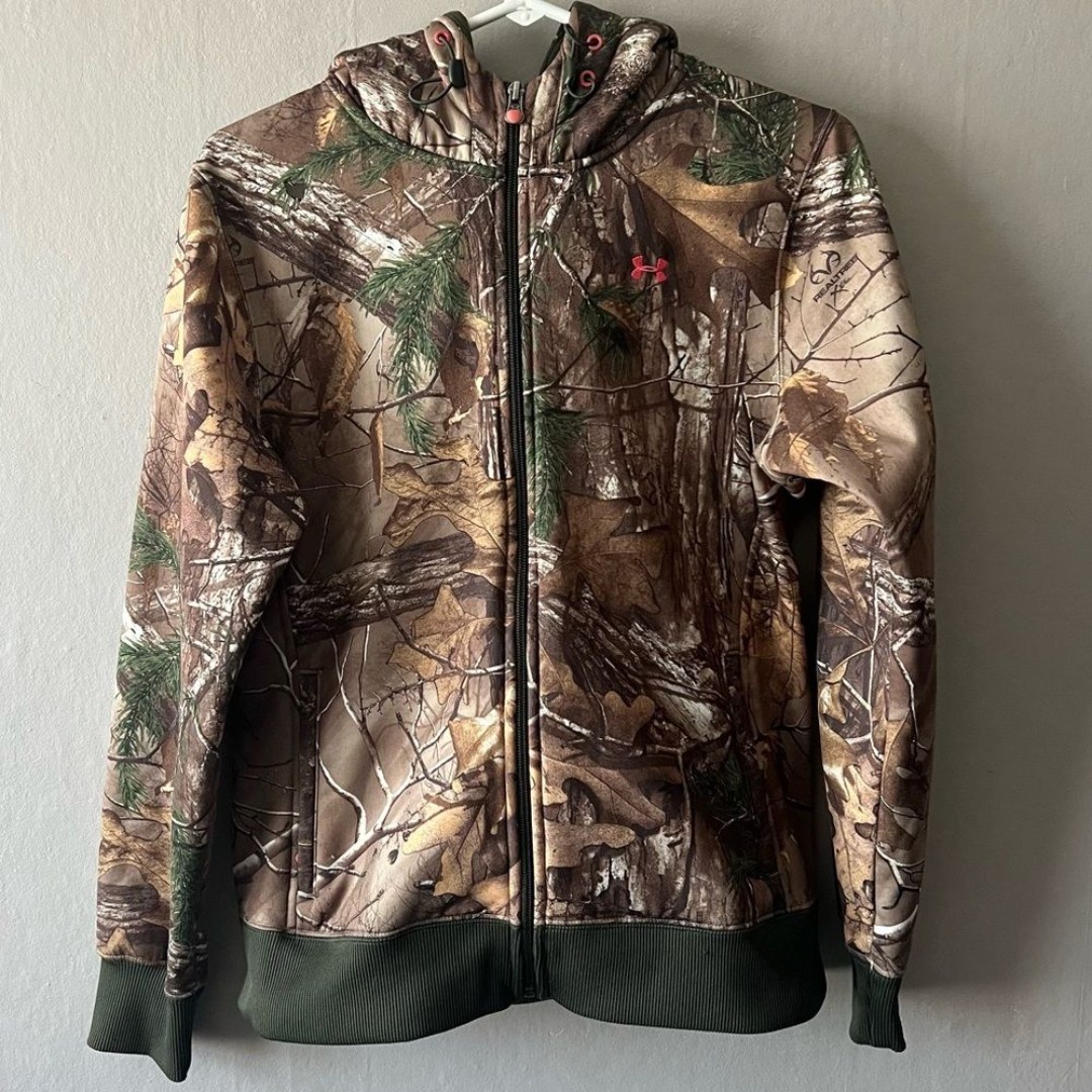 Under Armour Realtree Camo Full Zip Hoodie Size Medium