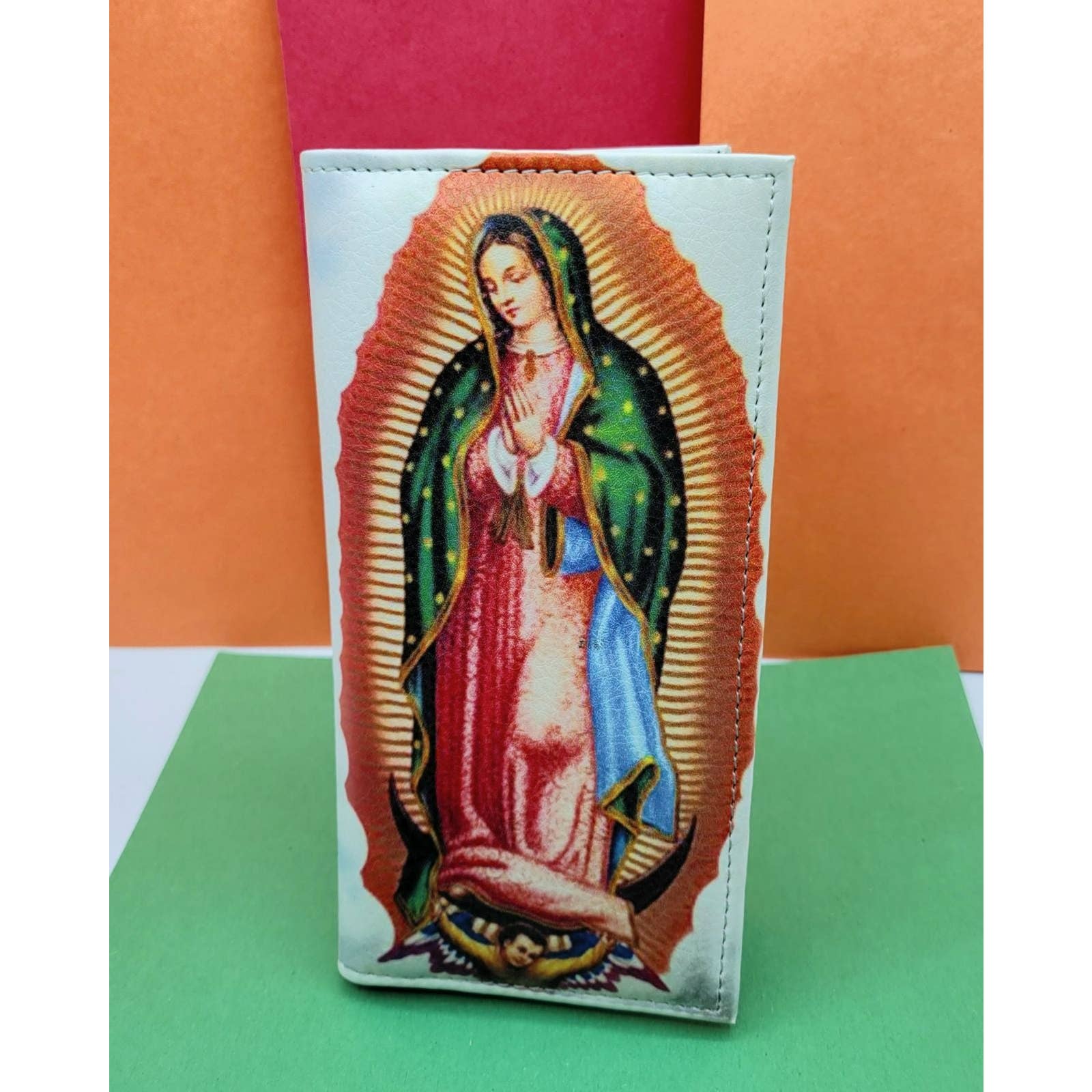 Virgin de Guadalupe Wallet Mary Printed Bi-Fold Men's Long checkbook style