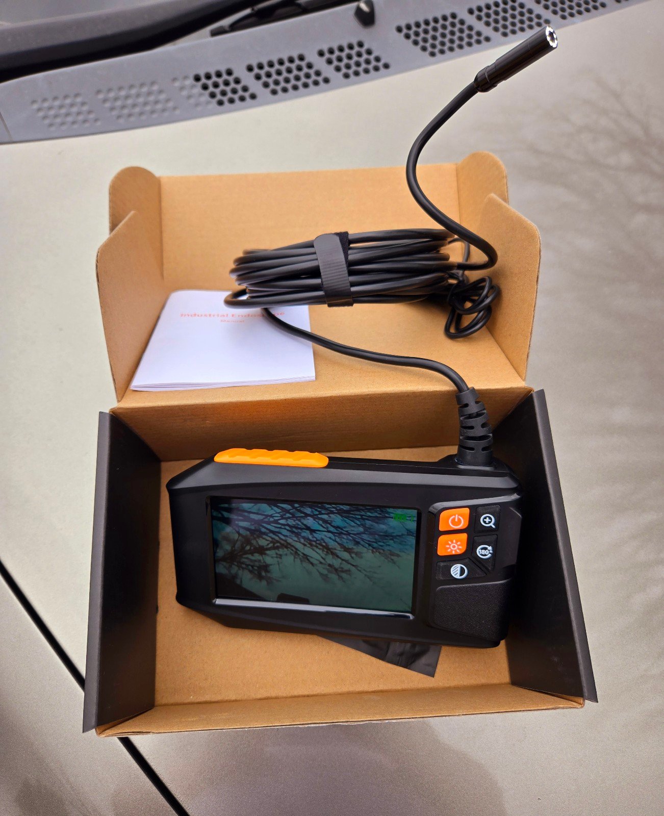 Endoscope Camera with Light, 4.3 IPS 1920P Borescope Snake Inspection Camera, I