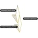 New Set of 2 Trigg Hanging Planter Vase for Wall Decor - (White/Brass)