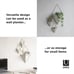 New Set of 2 Trigg Hanging Planter Vase for Wall Decor - (White/Brass)