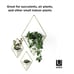 New Set of 2 Trigg Hanging Planter Vase for Wall Decor - (White/Brass)