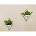 New Set of 2 Trigg Hanging Planter Vase for Wall Decor - (White/Brass)