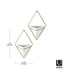 New Set of 2 Trigg Hanging Planter Vase for Wall Decor - (White/Brass)