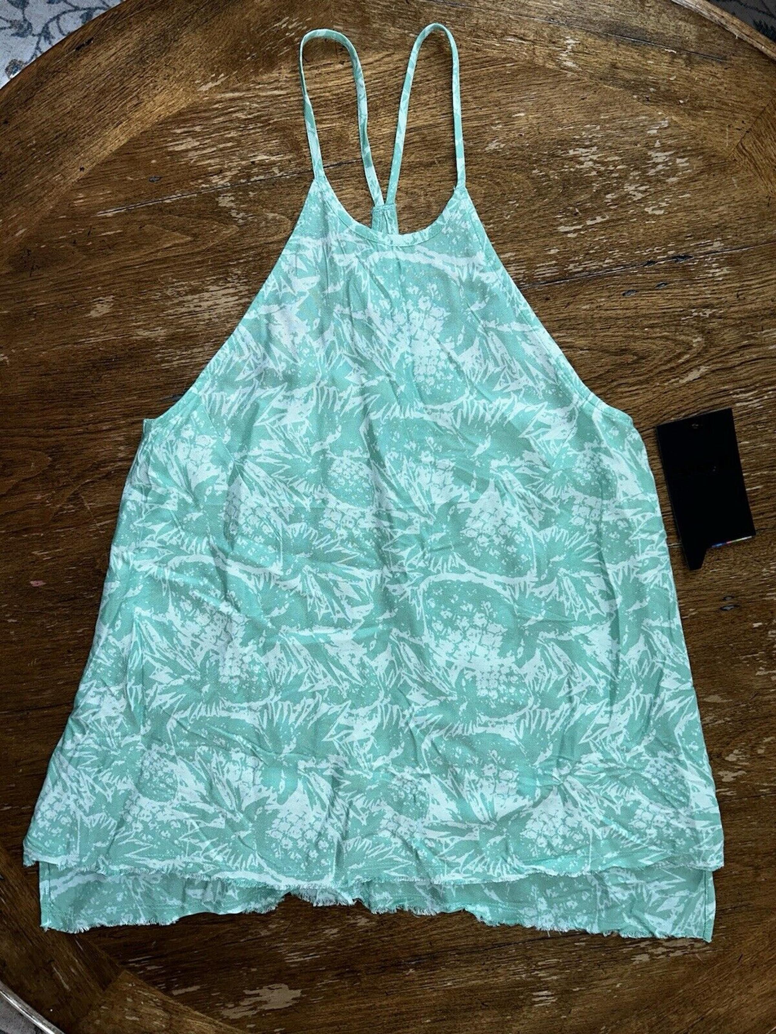 NWT Hurley Madison Teal Pineapple Tank Top | Women’s XS