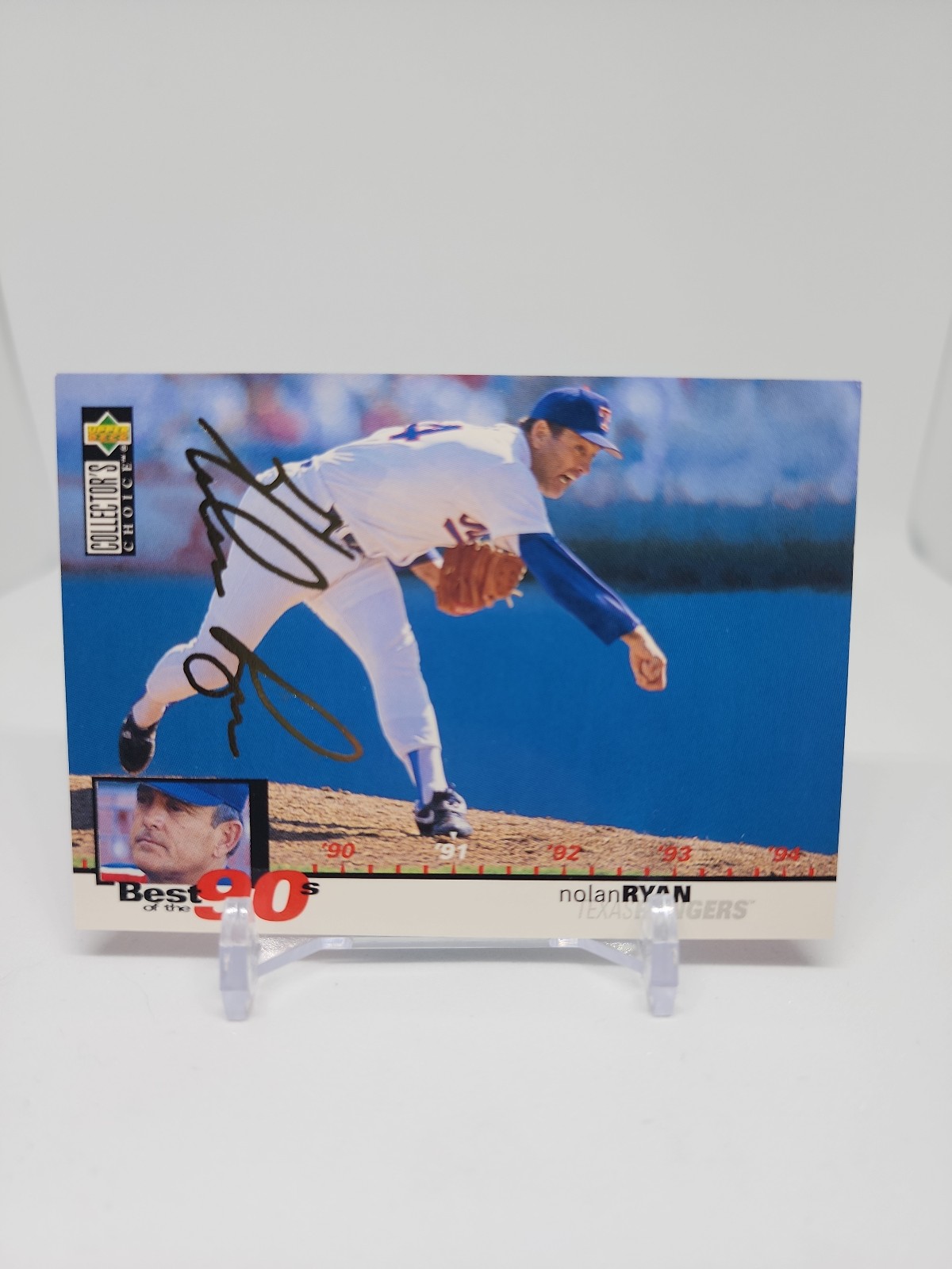 1995 upper deck collectors choice nolan ryan with gold signature