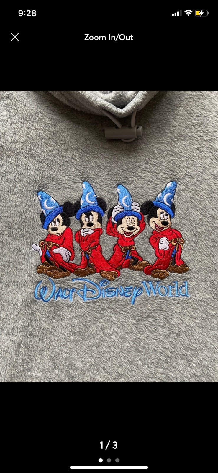 Walt disney world sorcerer Mickey fleece pullover