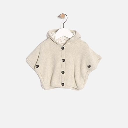IKKS girls sweater poncho with hood 4Y