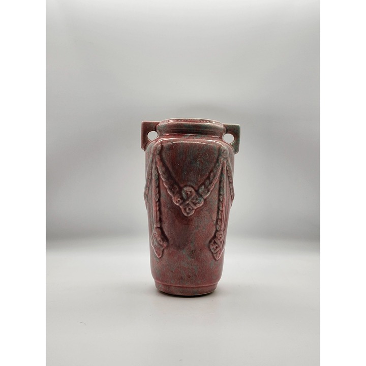 Vintage Art Deco Vase #3529 With Intricate Chain Relief Design
