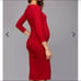 Isabella Oliver Square Neck Maternity Dress Red size 3