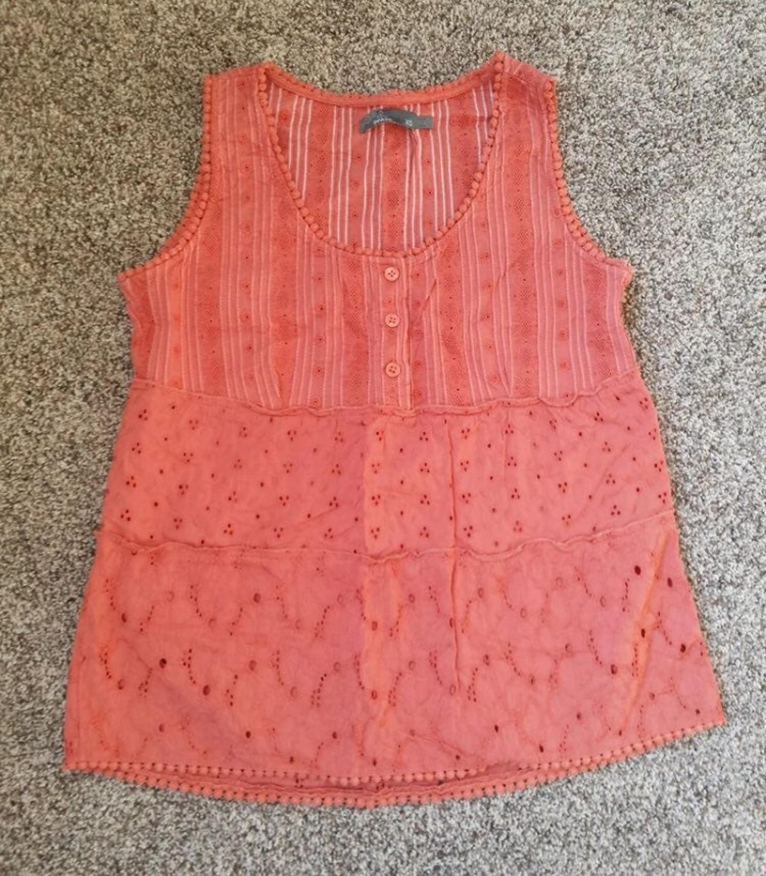 coral prana sleeveless top xs