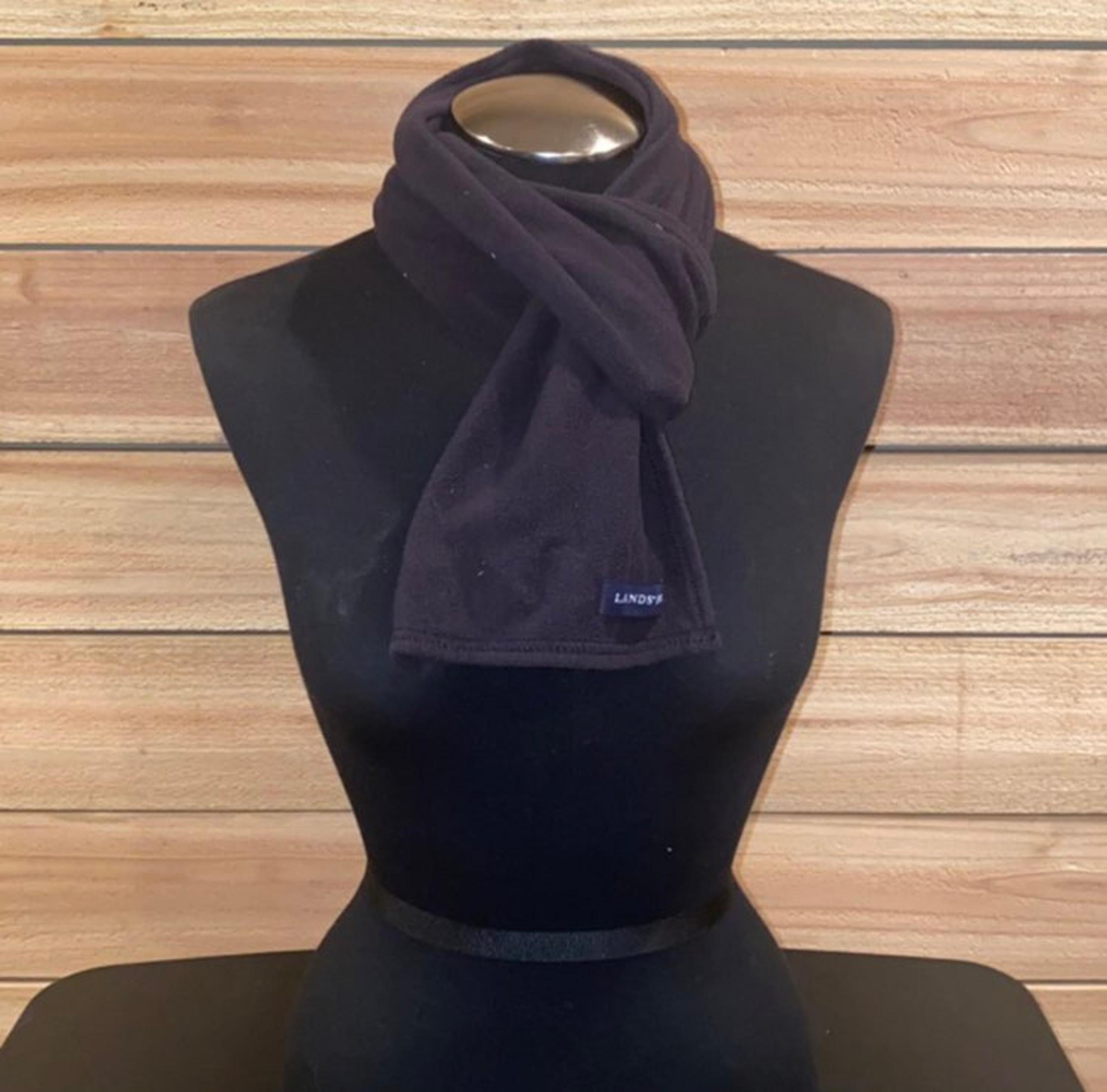 Lands End Black Fleece Scarf