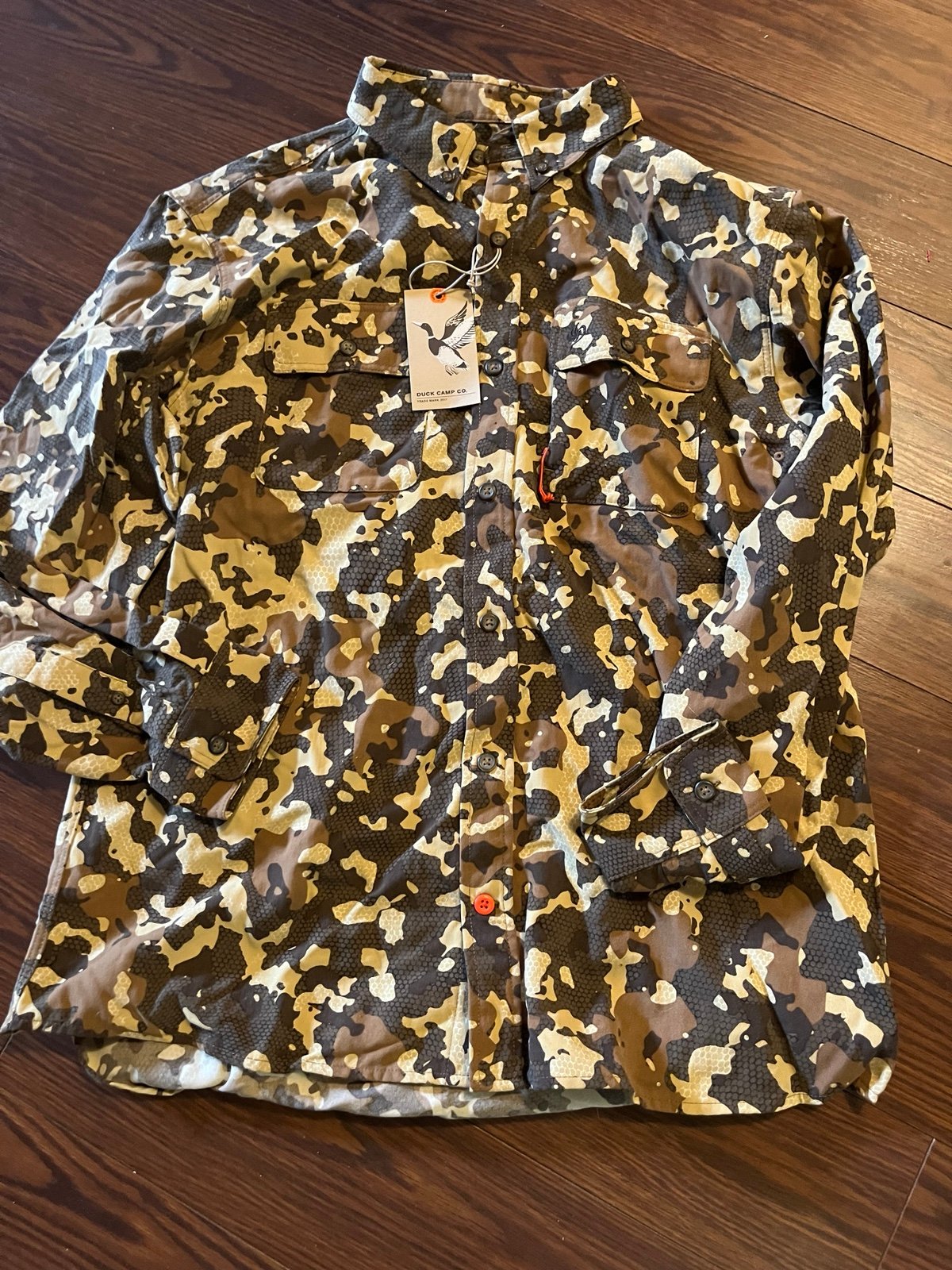 Camouflage Men's Duck camp button down shirt