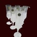 VTG CRYSTAL STEMWARE CHAMPAGNE GLASSES, CRISTAL D'ARQUES FRANCE