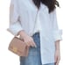 NEW Furla Bella Moonstone Nude Small Chain Strap Crossbody Shoulder Bag