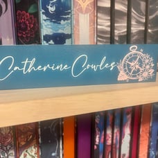 Catherine Cowles Shelf Sign