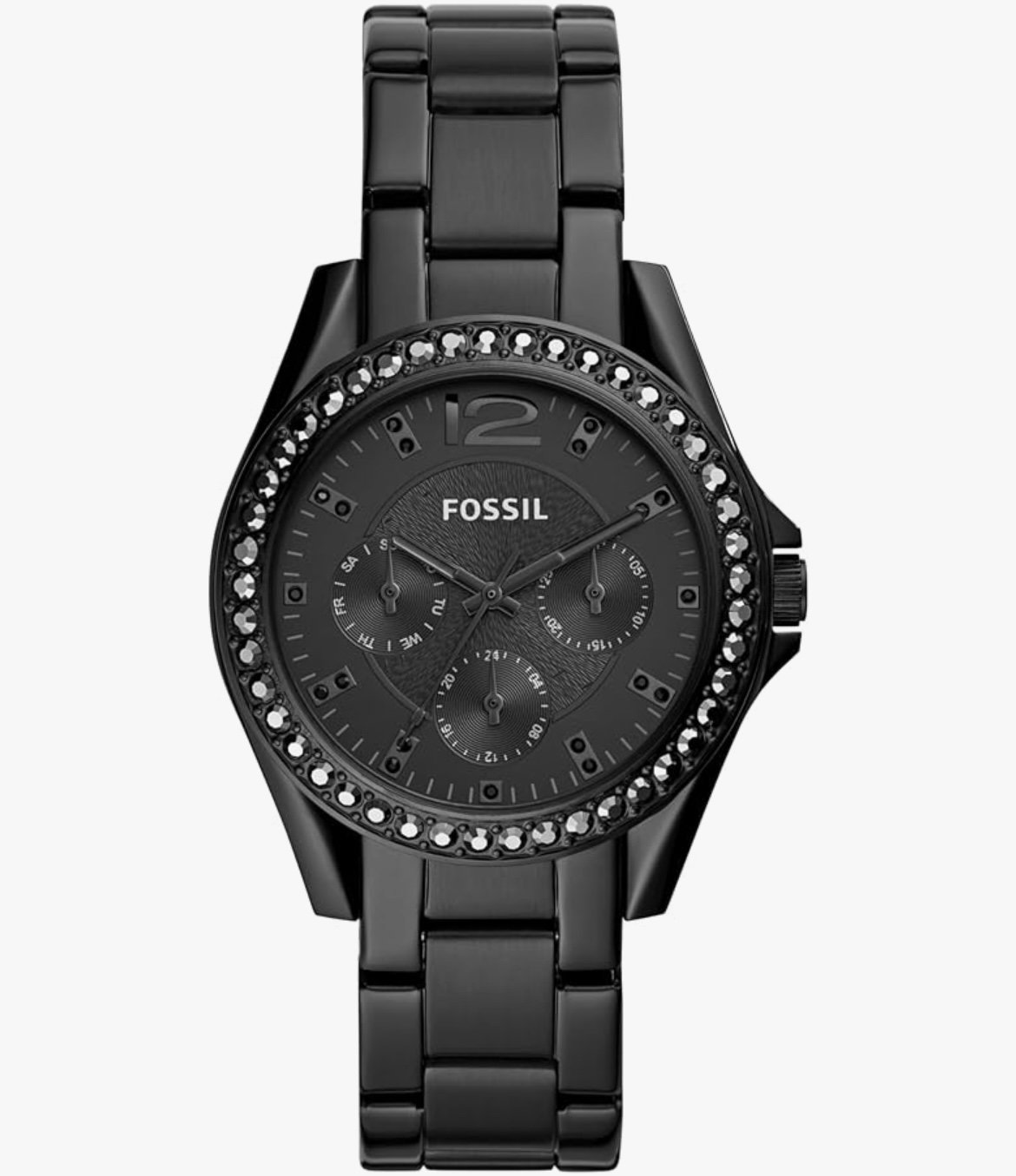 New Fossil Women's Riley Quartz Stainless Steel Multifunction Watch