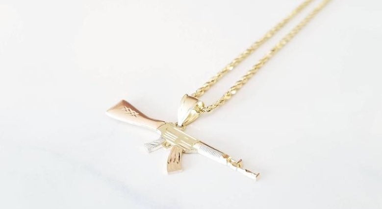 10K Solid Rifle pendant