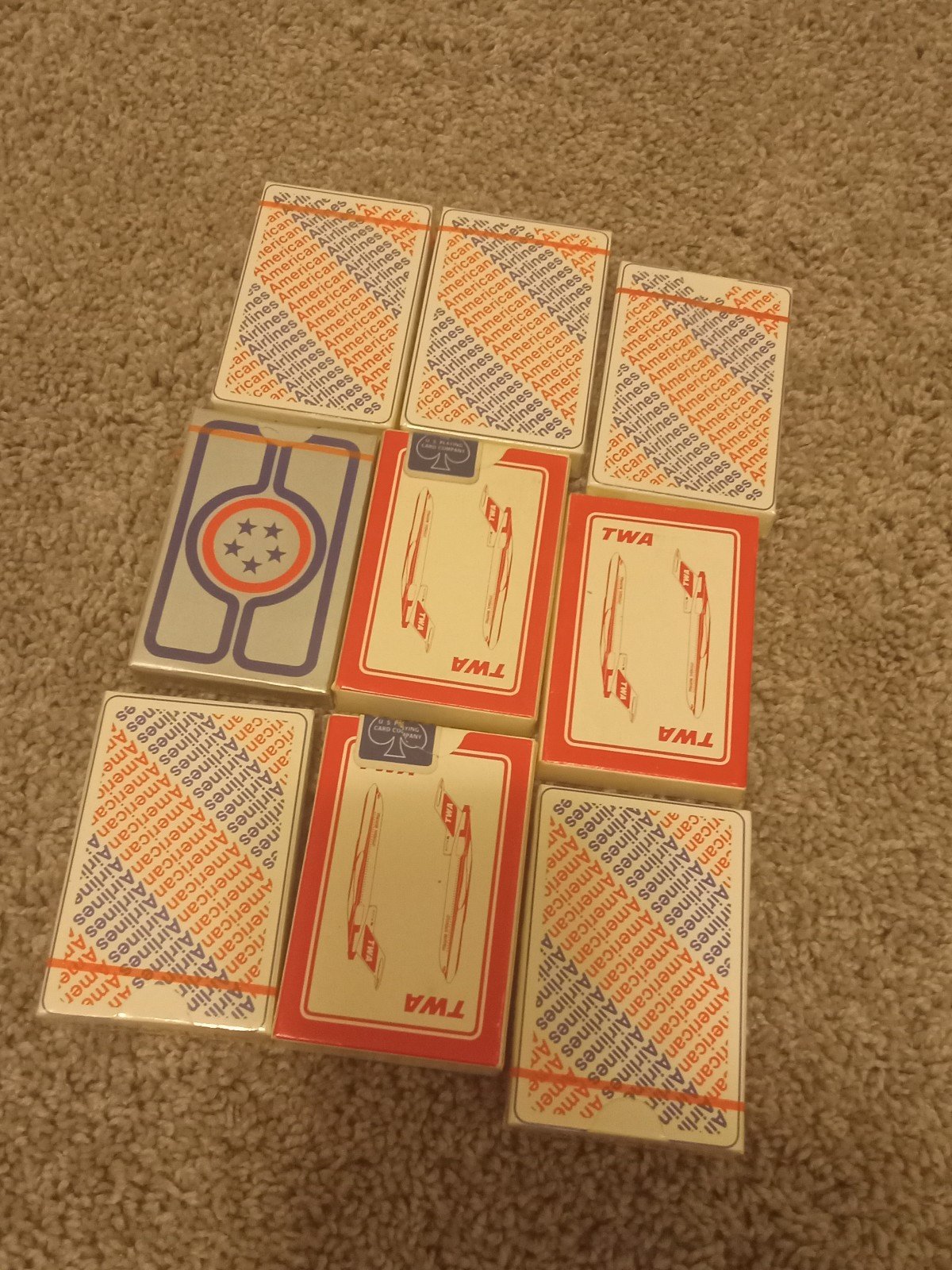 Vtg airline playing card decks sealed