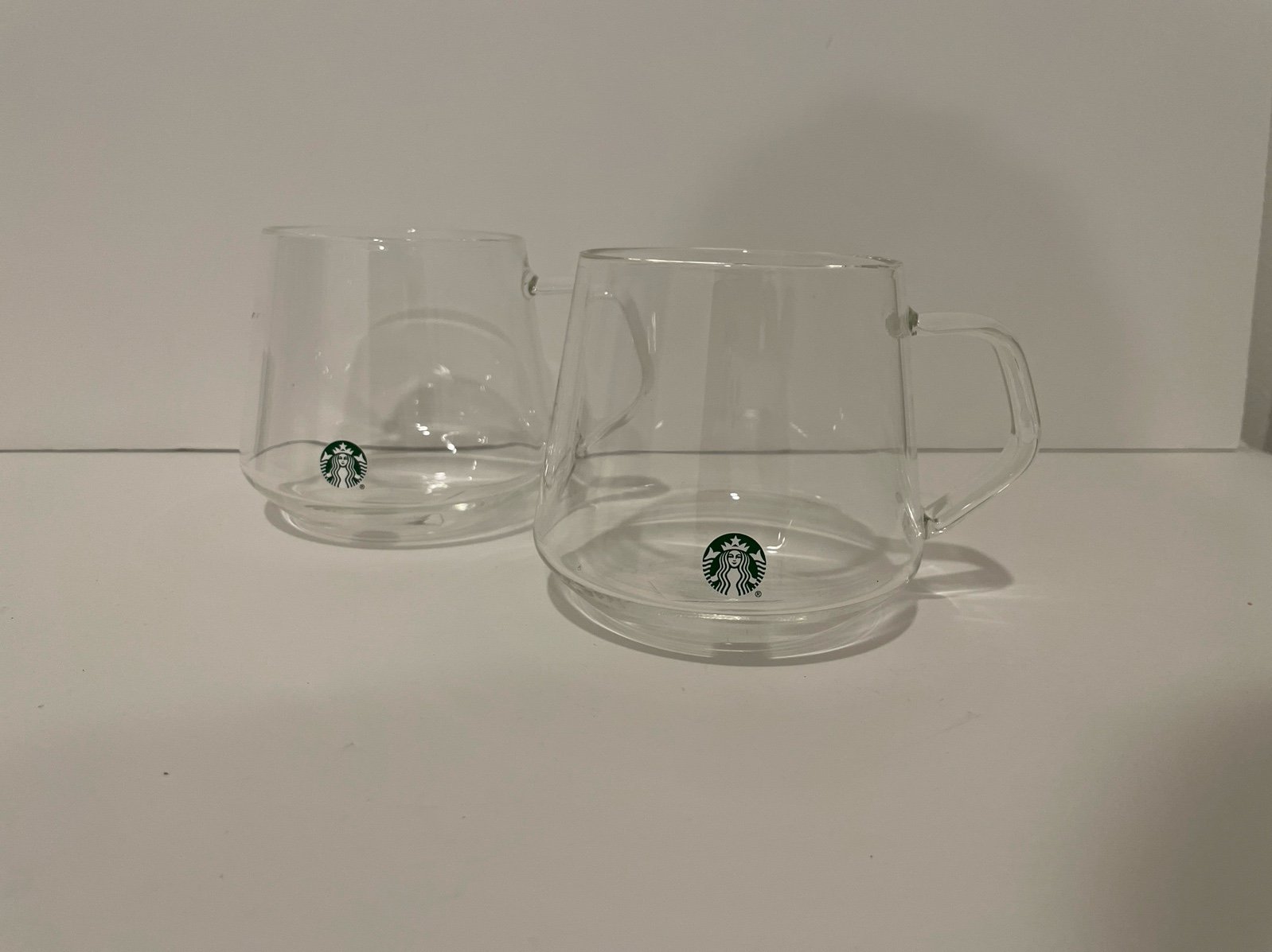 Starbucks Clear Glass Mug 16 oz Set of 2