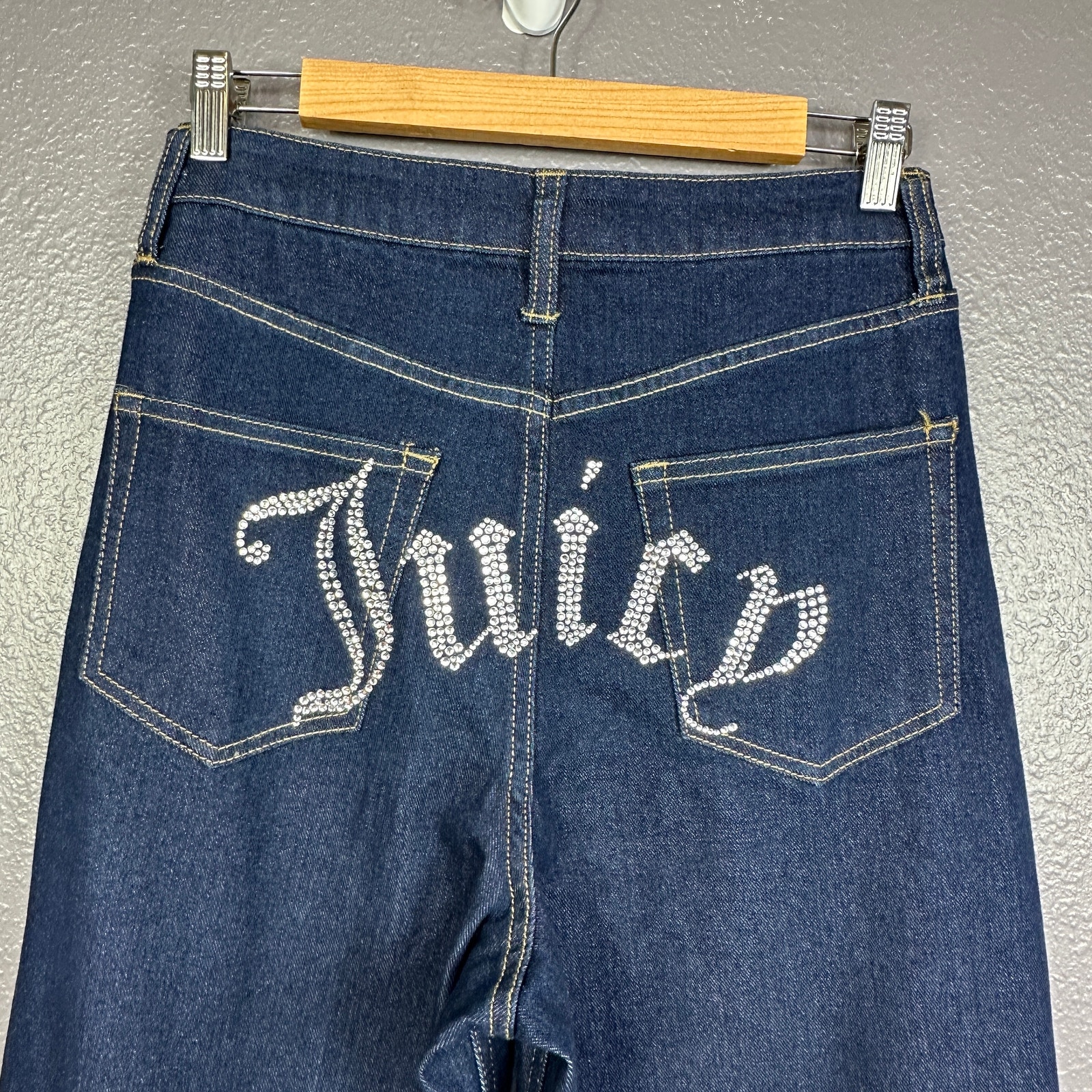 Juicy Couture Jeans 9/29 Lunita Y2K High Rise Wide Leg Relaxed Bedazzled NEW