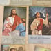 Vintage religious Christian funeral sacred art calendar lot of 10