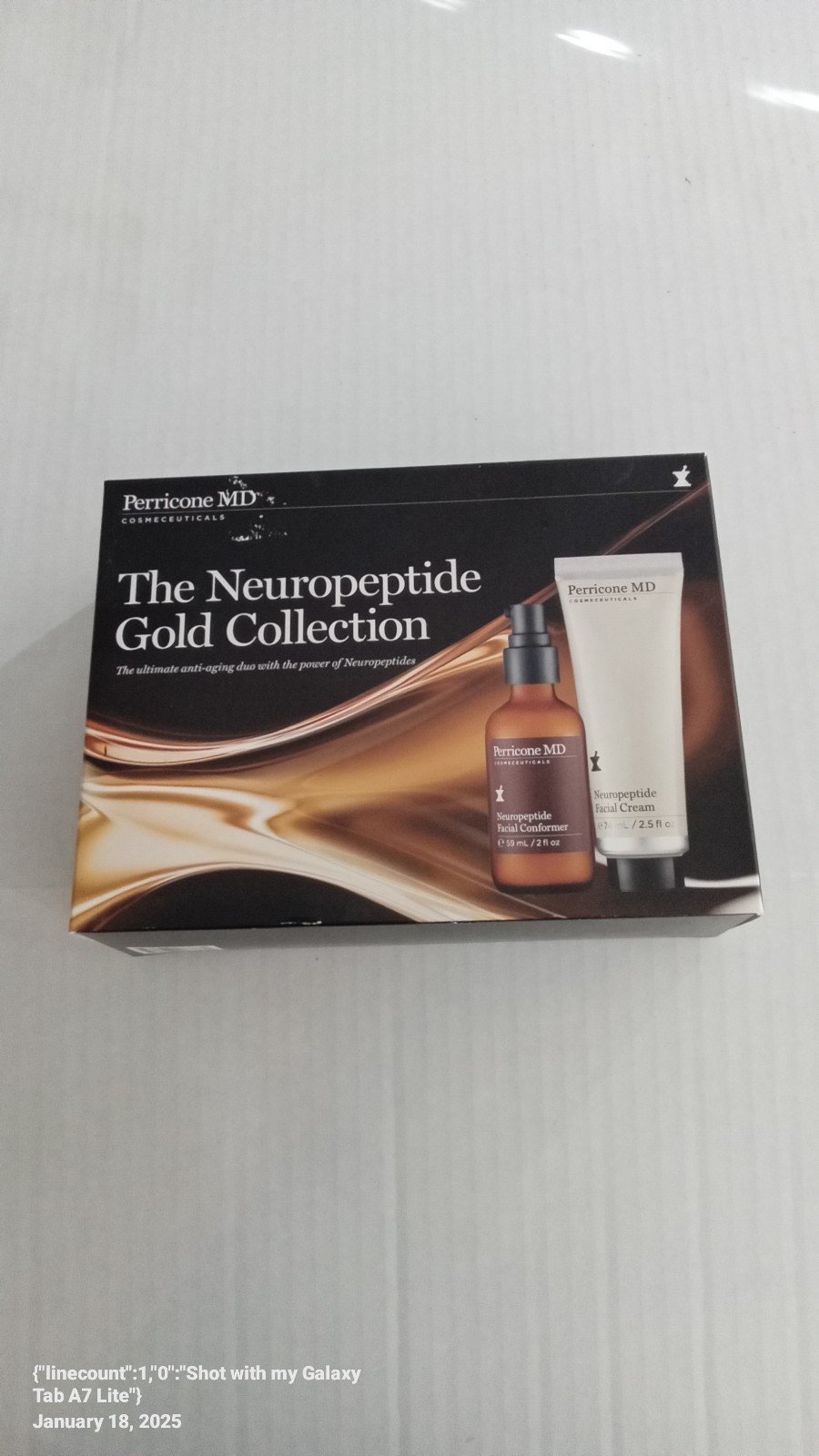 Perricone MD Neuropeptide Gold Collection Smothing Facial Comformer and Cream