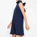 Tuckernuck Blythe Ruffle Neck Tie Back Dress in Navy Size Small Gently Used
