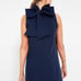 Tuckernuck Blythe Ruffle Neck Tie Back Dress in Navy Size Small Gently Used