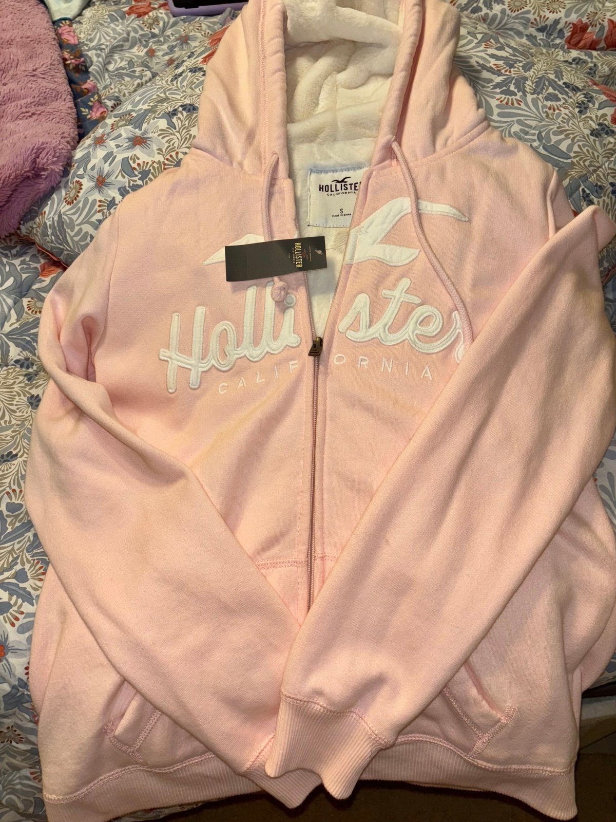 NWT SMALL Heavier Hollister Furlined Hoodie