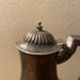 Tiffany & CO. silver plated tea pot with wooden handle